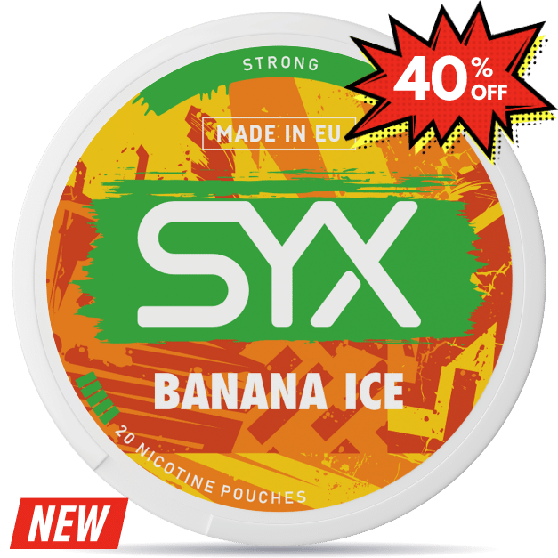 SYX Banana Ice Strong Express Shipping GotPouches.com SYX Banana Ice Strong Express Shipping GotPouches.com