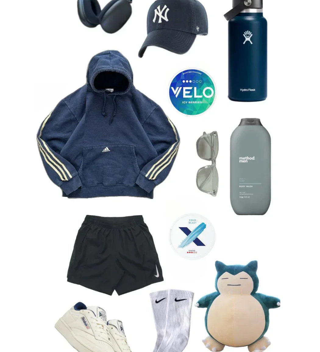 collage with essentials for back to school