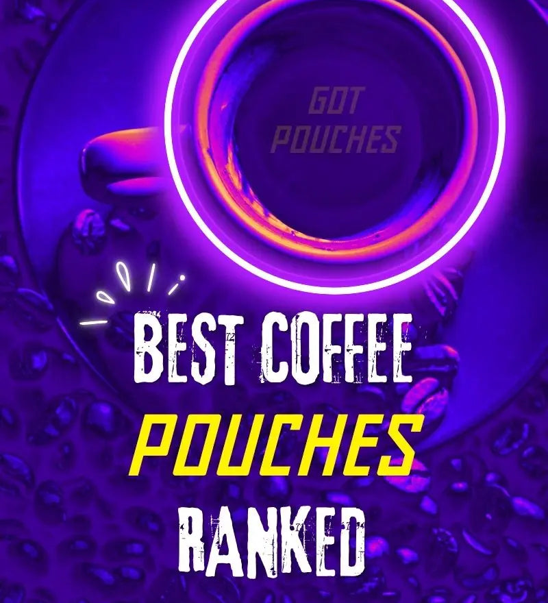 coffee cup with nicotine pouches