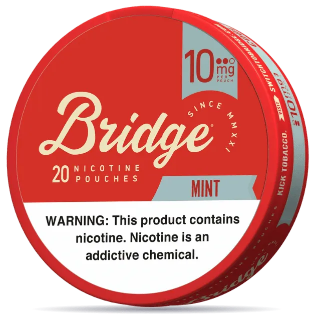 Bridge Mint 10mg nicotine pouches can medium strong mint USA