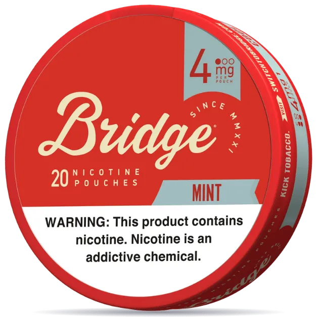 Bridge Mint 4mg nicotine pouches can front view 20 pouches