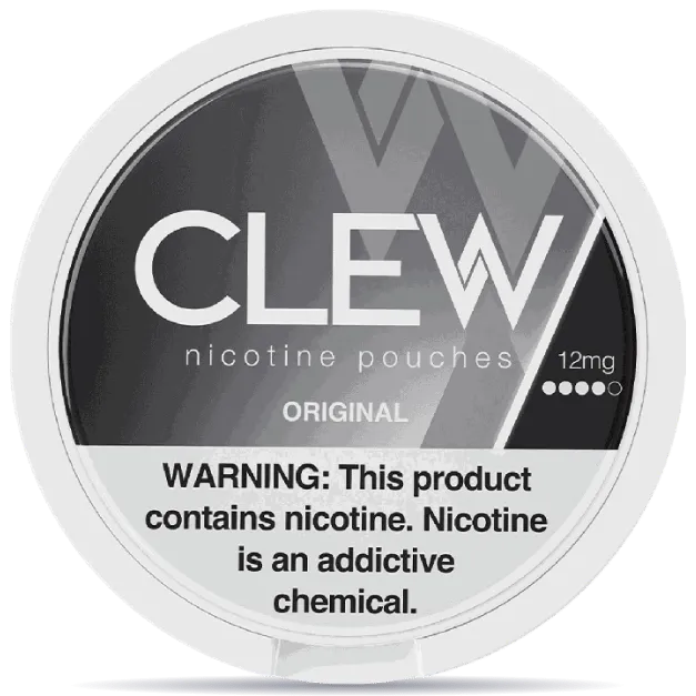 CLEW Original 12mg nicotine pouches can front view 20 pouches
