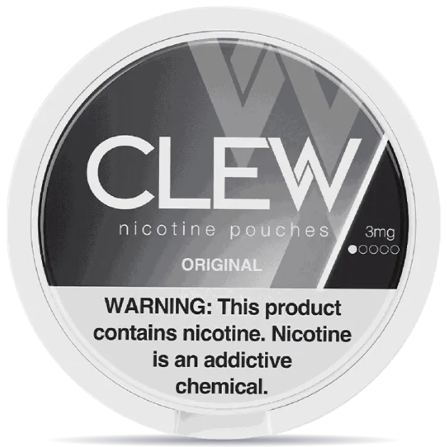 CLEW Original 3mg nicotine pouches can front view 20 pouches