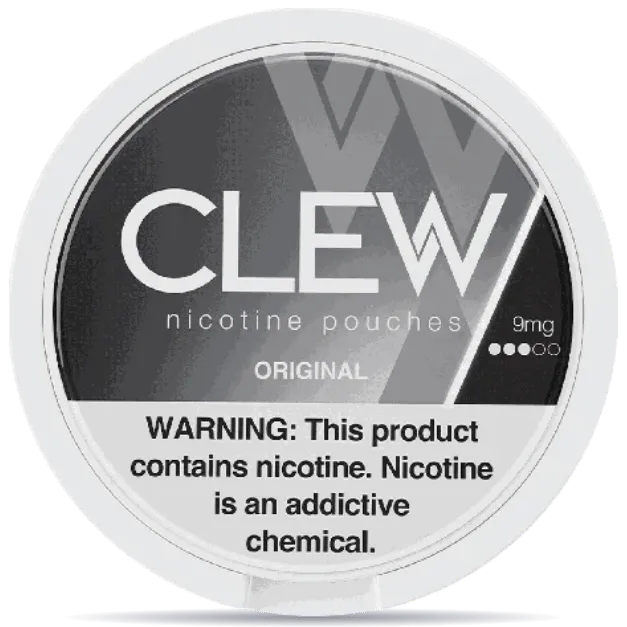 CLEW Original 9mg nicotine pouches can front view 20 pouches
