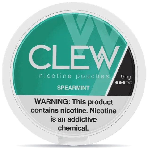 CLEW Blueberry 9mg nicotine pouches can front view 20 pouches