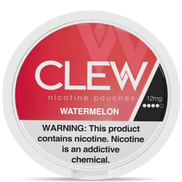 CLEW Watermelon 12mg nicotine pouches can extra strong watermelon flavor