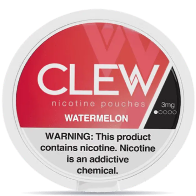 CLEW Watermelon 3mg nicotine pouches can fresh watermelon flavor