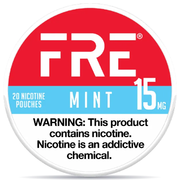 FRE Mint nicotine pouches 15mg – strong mint flavored tobacco-free nicotine pouches 20 pouches