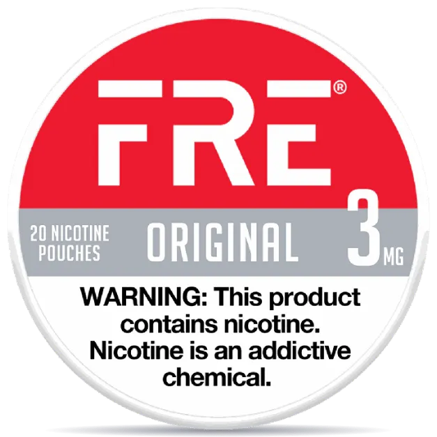 FRE Original nicotine pouches 3mg – low strength tobacco-free white nicotine pouches 20 pouches