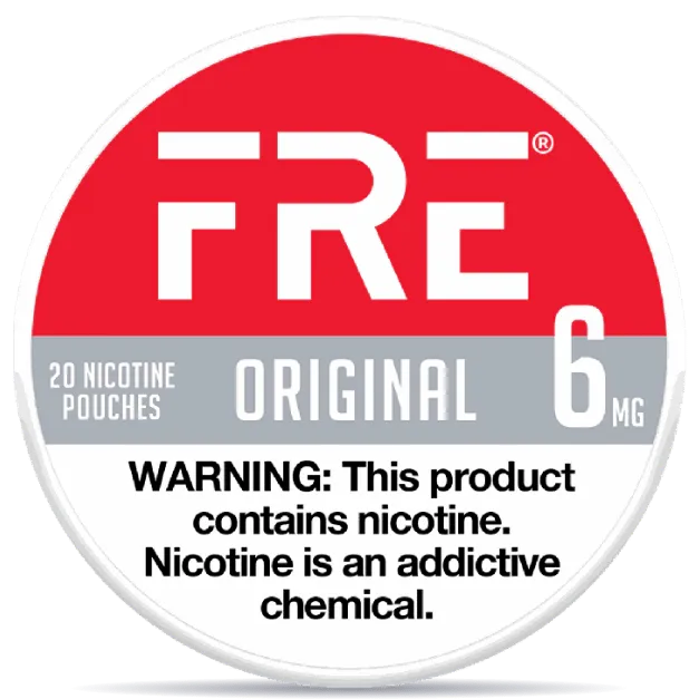FRE Original nicotine pouches 6mg – medium strength tobacco-free nicotine pouches 20 pouches