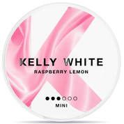 Kelly White Raspberry Lemon Mini S3 nicotine pouches can