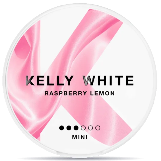 Kelly White Raspberry Lemon Mini S3 nicotine pouches can