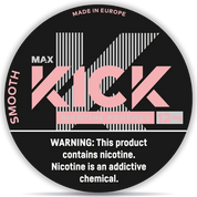 Kick Smooth nicotine pouches 12 mg slim all white smooth flavor strong made in Europe