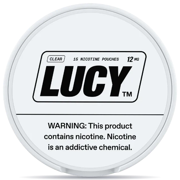 LUCY Clear 12 mg nicotine pouches can – strong nicotine pouches 15 count