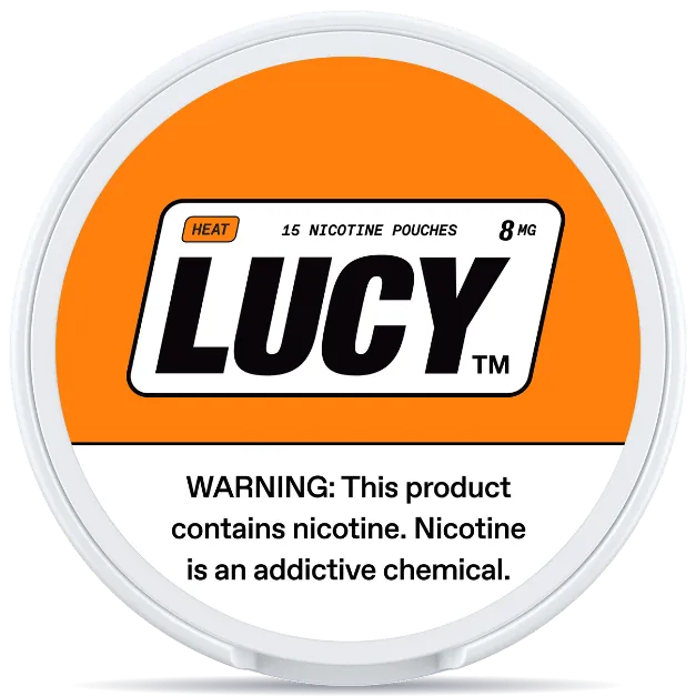 LUCY Heat 8 mg nicotine pouches can – 15 pouches strong nicotine product
