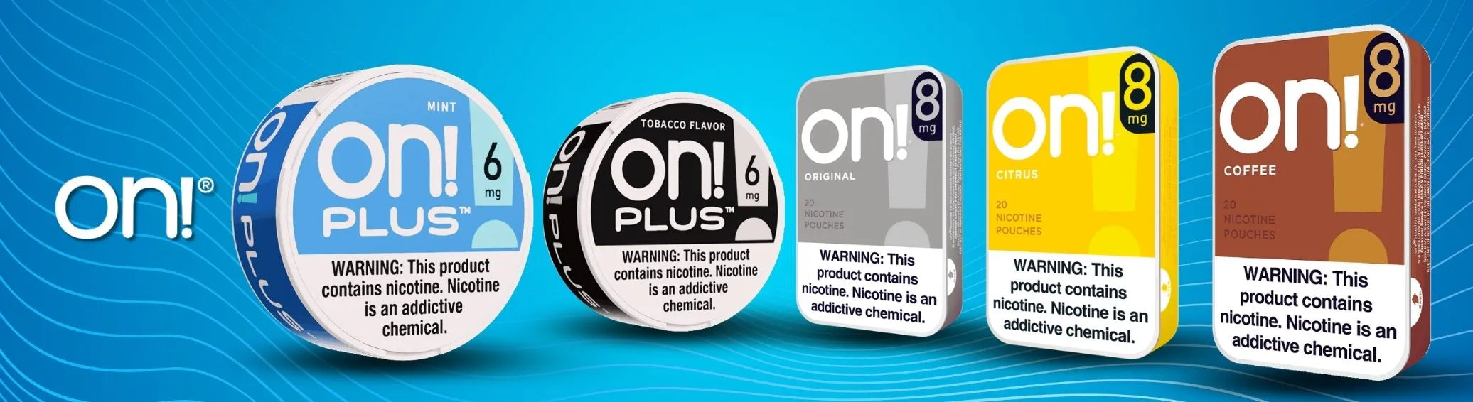 on! nicotine pouches in the US including on! Plus, Citrus, Coffee and Mint flavors, available with fast same-day shipping from Nashville at GotPouches