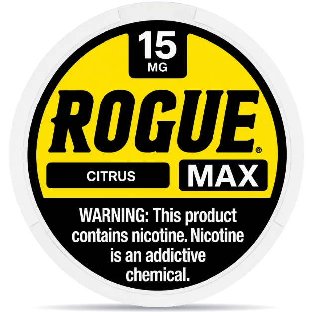 Rogue Max Citrus 15mg nicotine pouches – Extra strong citrus flavor nicotine pouch can