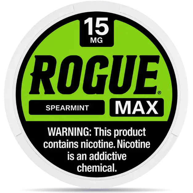 Rogue Max Spearmint 15mg Nicotine Pouches Can – The Strongest Spearmint Flavor from Rogue