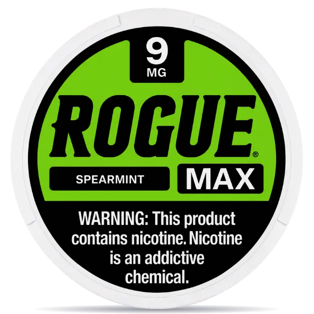 Rogue Max Spearmint 9mg Nicotine Pouches Can – The Strongest Spearmint Flavor from Rogue