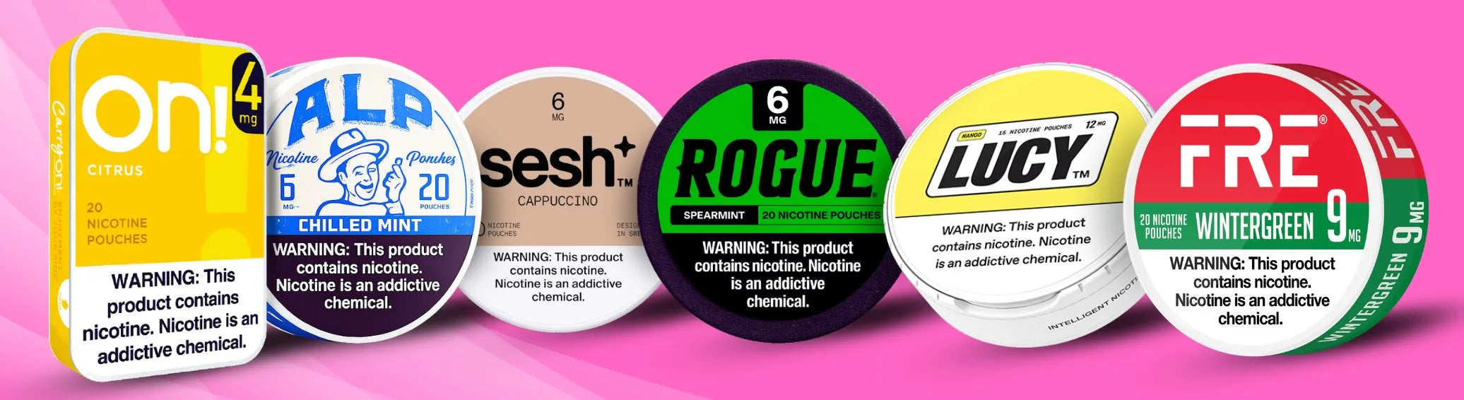 Slim nicotine pouches for the US market from top brands like on!, Rogue, ALP and LUCY with fast same-day shipping from Nashville at GotPouches