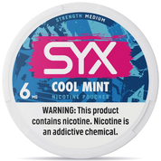 SYX Cool Mint 6mg nicotine pouches can front view