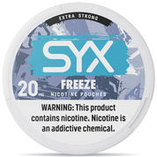 SYX Freeze 20mg nicotine pouches can front view extra strong