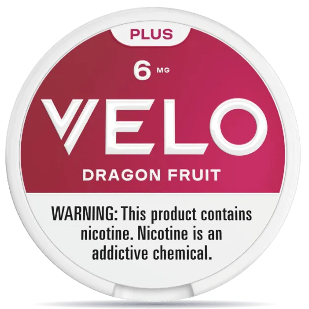 VELO Plus Dragon Fruit 6mg nicotine pouches can exotic fruit flavor VELO slim pouch