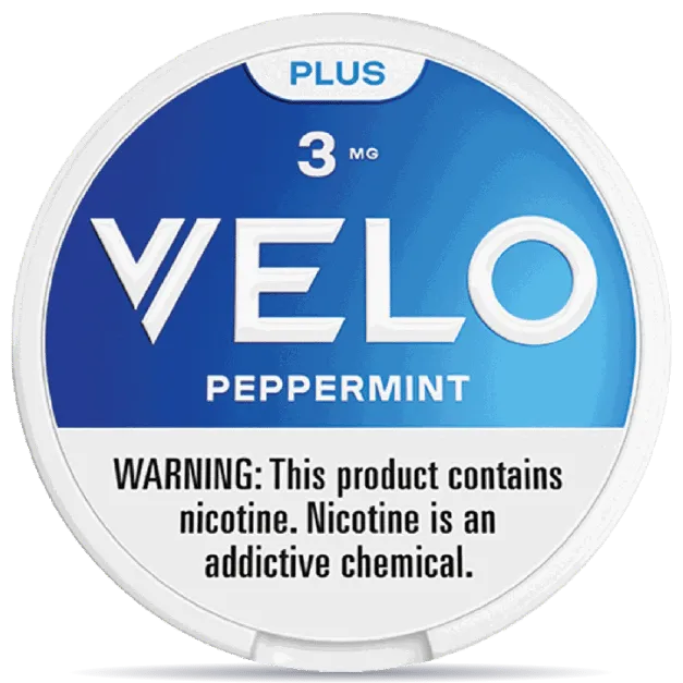 VELO Plus Peppermint 3mg nicotine pouches can cool mint flavor slim tobacco-free