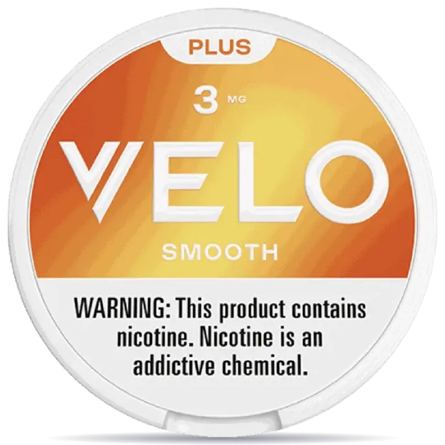 VELO Plus Smooth 3mg nicotine pouches can unflavored tobacco-free slim discreet