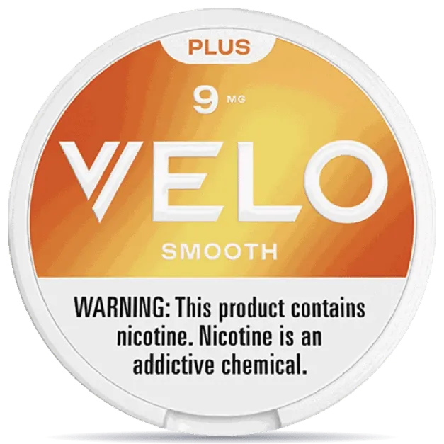 VELO Plus Smooth 9mg nicotine pouches can strong unflavored VELO nicotine pouches slim