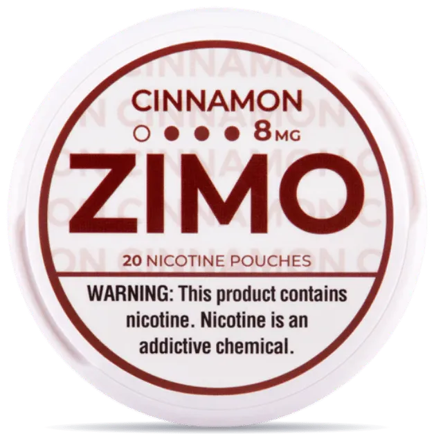 ZIMO Cinnamon 8mg nicotine pouches – spicy cinnamon slim white nicotine pouch