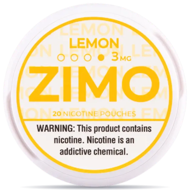 ZIMO Lemon 3mg nicotine pouches – fresh lemon citrus slim white pouch
