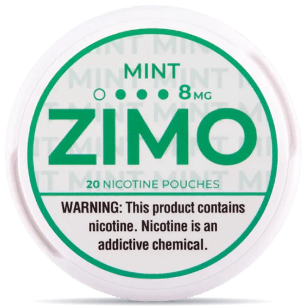 ZIMO Mint 8mg nicotine pouches – fresh mint slim white nicotine pouch