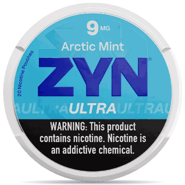 ZYN Ultra Arctic Mint 9mg Nicotine Pouches Can – Cool Mint Flavor