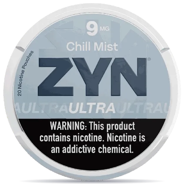 ZYN Ultra Chill Mist 9mg Nicotine Pouches Can – Smooth Icy Mint Flavor