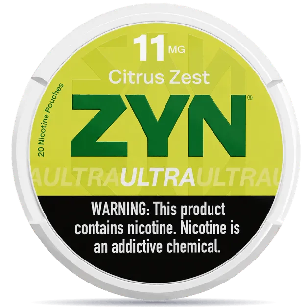 ZYN Ultra Citrus Zest 11mg nicotine pouches can