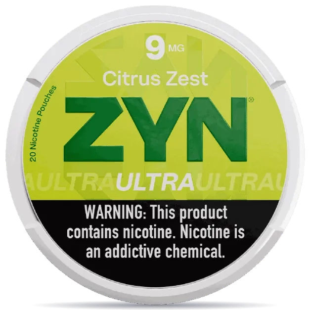 ZYN Ultra Citrus Zest 9mg Nicotine Pouches Can – Refreshing Citrus Flavor
