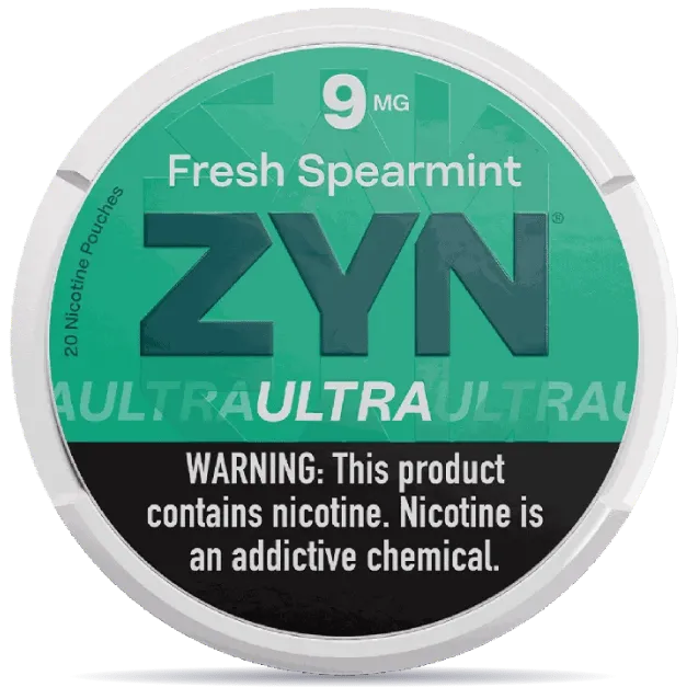 ZYN Ultra Fresh Spearmint 9mg Nicotine Pouches Can – Crisp Spearmint Flavor