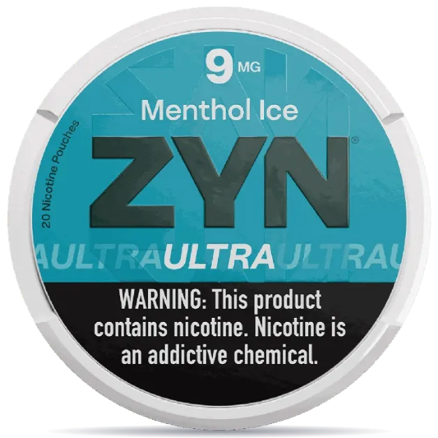 ZYN Ultra Menthol Ice 9mg Nicotine Pouches Can – Extra Cooling Menthol Mint Flavor
