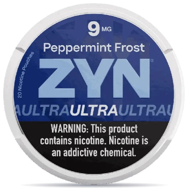 ZYN Ultra Peppermint Frost 9mg Nicotine Pouches Can – Refreshing Peppermint Flavor